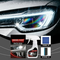 Automotive Headlamp Restoration Fluid Kit, Upgrade Headlight Restoration Kit, 180ml Headlight Cleaner and Restorer Kit for Polishing and Restoring Headlamps on All Vehicle Types