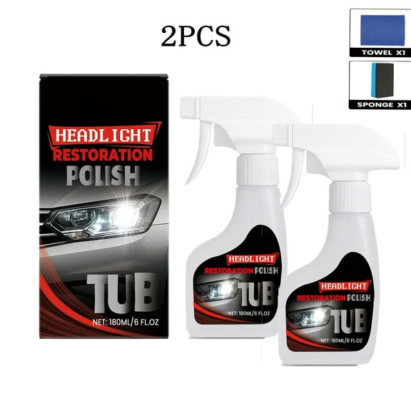 Automotive Headlamp Restoration Fluid Oxidized, 2025 New Headlight Restoration Kit, Multifunctional Headlight Cleaner for Cloudy Headlights, Durable Headlight Repair Kit for All Vehicle Types