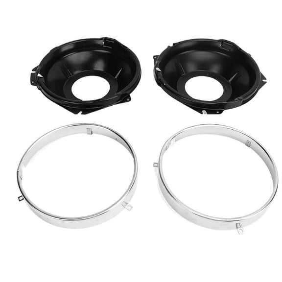 Automotive Headlamp Retention Bucket and Installation Rings Combination Kits, 28 Pieces with Stainless Steel Components