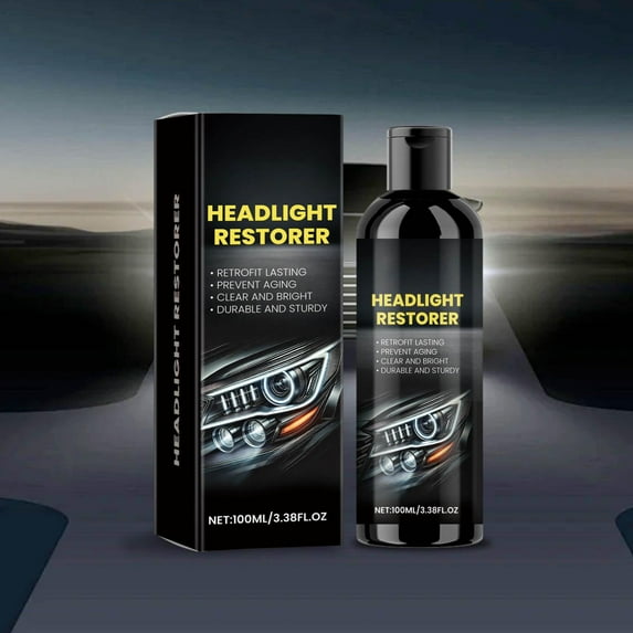 Automotive Headlight Lens Restorer, Car Headlight Lens Restoration Kit, Headlight Cleaner and Restorer kit, Headlamp Cleaner Restorer for Repair Headlight Scratches