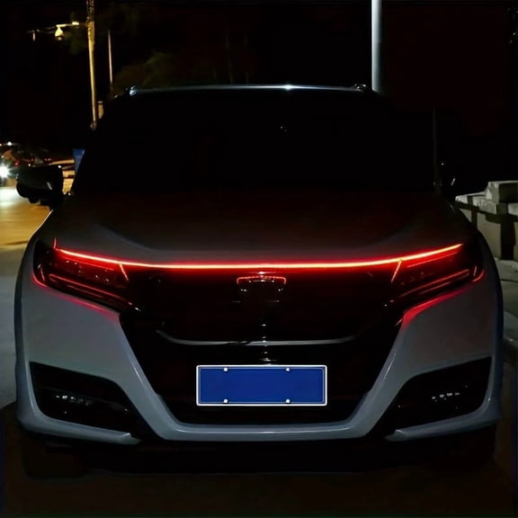 Automotive Hood Gap LED Light Strip, Easy Installation Tool-Free Adhesive Work Light for Vehicle Maintenance and Low Light Repair, Durable Lighting for Car Enthusiasts and DIY Projects