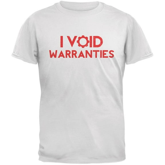 Automotive I Void Warranties White Adult T-Shirt - Small