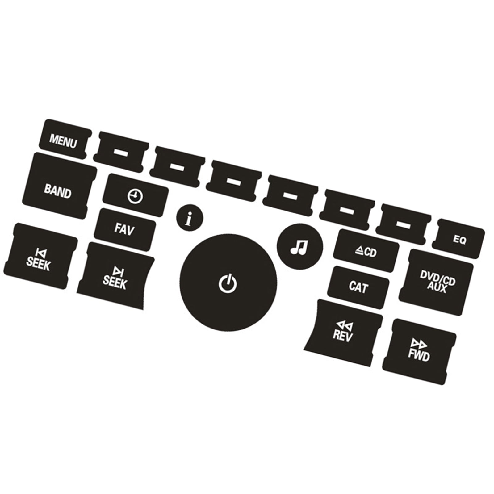 Car Button Labels Automotive Interior Button Decals Stickers Trim Car Radio Stickers Set ...