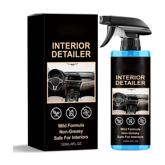 Automotive Interior Cleaner, 120ml Car Upholstery Cleaner for Deep Stain Removal, Safe Non-Toxic Formula, Versatile Use for Seats, Dashboards, and Carpets