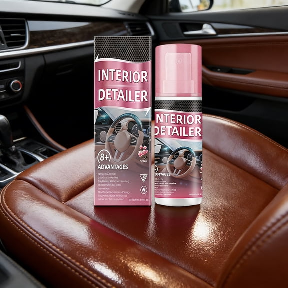 Automotive Interior Cleaner & Polish Shine All-in-One Car Detailer Spray Leather Conditioner for Leather and Textile Use in Trucks SUVs and Sedans