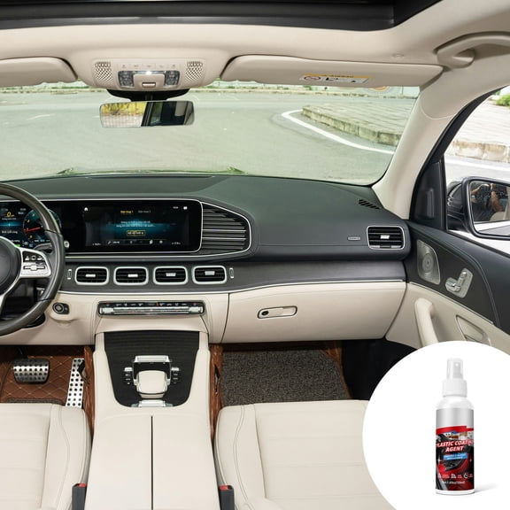 Automotive Interior Coating Agent, 50ml Plastic Dashboard and Interior Parts Restorer Protective Shine Enhancer Resists Wear Stains and UV Rays for Cars DIY Maintenance and Detailing