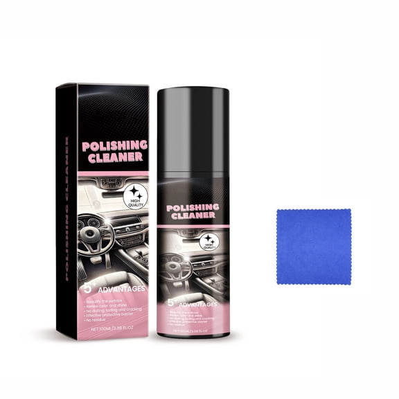 Automotive Interior Polishing Agent, Car Interior Cleaner and Protective Polish, Removes Dirt, Restores Shine, Forms Protective Layer, Leather and Plastic Surfaces, Car Interior Maintenance