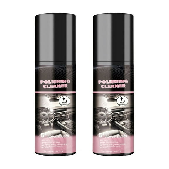 Automotive Interior Polishing Agent, High Gloss Protectant Dressing, Restores Shine & Protection for Cars, Trucks, Suvs and Rvs 100Ml 2Pc