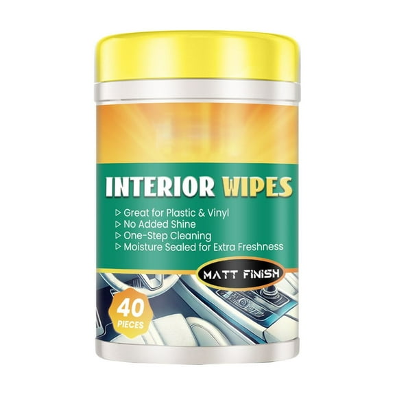 Automotive Interior Wet Wipes for Deep Cleaning Leather Seats Console and with Refreshing Fragrance 40PCS