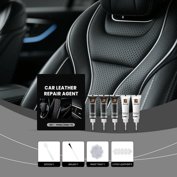 Automotive Leather Kit for Interior Seats and Color and Hides Scratches