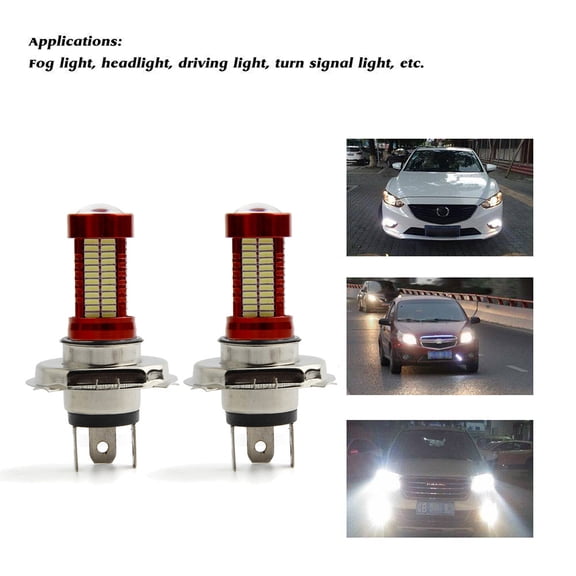 Automotive Lighting H4 Beam 2PCS Headlight Kit 10LM 40W 6500K LED Car Light Upgrade Vehicle Front Lamps,One Size,Gold