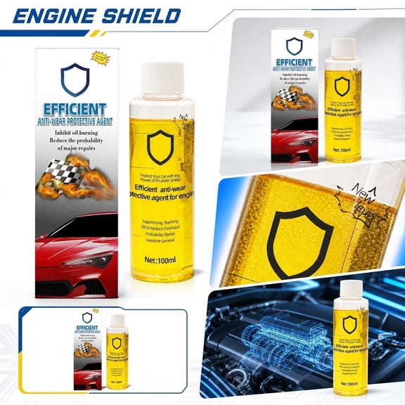 Automotive Maintenance Products, Professional Grade Engine Oil, Zinc Oil Additive, Engine Protector, Anti-Wear Engine Repair, Reduces Blue Smoke & Noise for Engine and Gearbox
