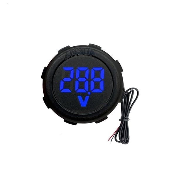 Automotive Marine Outdoor Grade Circular Voltage Meter Waterproof Protective 4-100V Ranging Realtime Monitoring Device