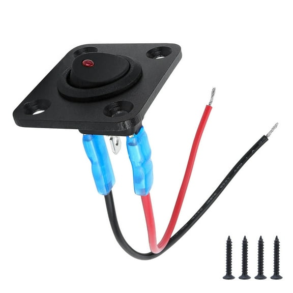 Automotive Marine Red LED Toggle Switches Panel 20A 12V Suitable for Boat Dashboard Control Easy Installation Waterproof
