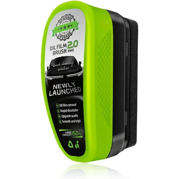 Automotive Oil Film Cleaning Brush, 2025 New Upgrade Oil Film Brush Glass Cleaner for Car Windows, Car Windshield Cleaning Brush Prevents Rain and Fog (2)