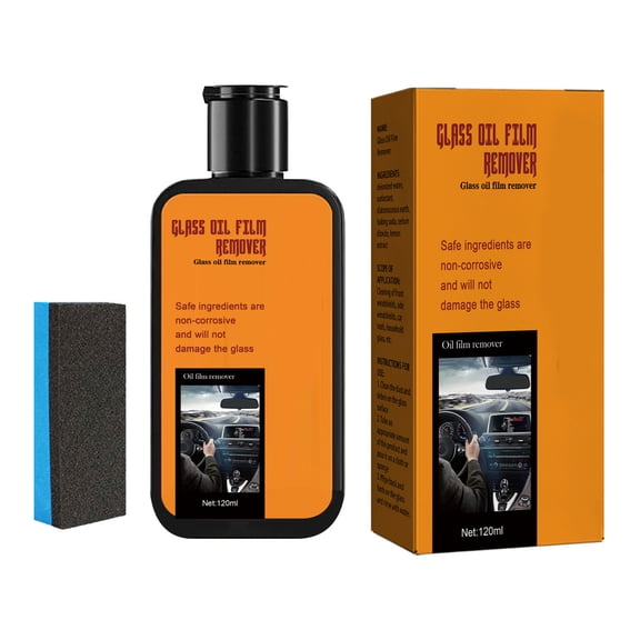 Automotive Oil Film Cleaning Fluid 120ml Glass Cleaner Coating for Windshield, Prevents Rain and Fog