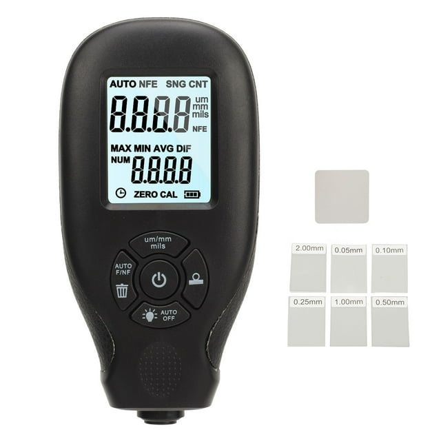 Automotive Paint Coating Thickness Gauge Black Measuring Range 0?2000UM Automatic Calibration