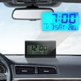 thumbnail image 1 of Automotive Panel Clock Digital Clock and Thermometer, Black, 72 x 166 x 39mm, 1 of 6