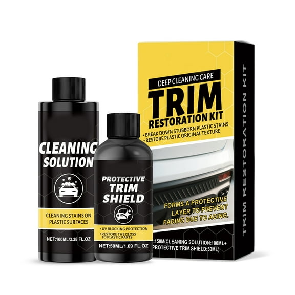 Automotive Plastic Cleaner Care Set Interior Cleaning Decontamination Proofing Polishing Maintenance Kit 100Ml 50Ml Bundle For Car Interior Detailing