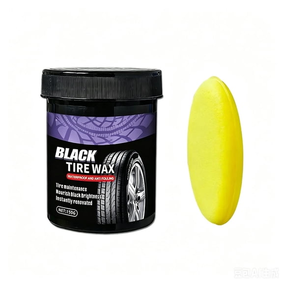 Automotive Plastic Refurbishment, Black Tire Shine Gel 5.2 Oz Auto Rubber Conditioner Dressing Polish Wax For Wheels Long Lasting Protection Black