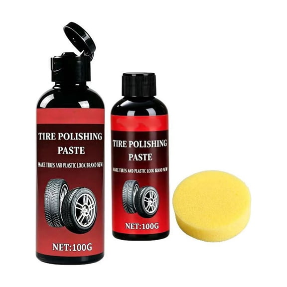Automotive Plastic Refurbishment,Scratch Repair,100g Car Tire Coating Paste Gloss Enhancing Blackening Fouling -aging And Cracking Long-lasting Maintenance Agent.