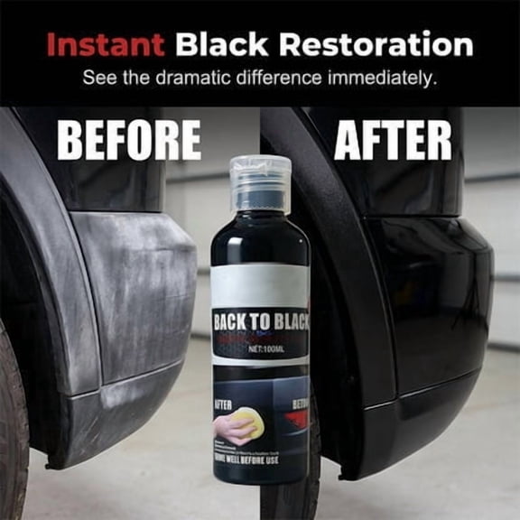 Automotive Plastic Repair Agent 100ml - Black Plastic Restorer Trim Refurbisher For Faded Car And Motorcycle Trim