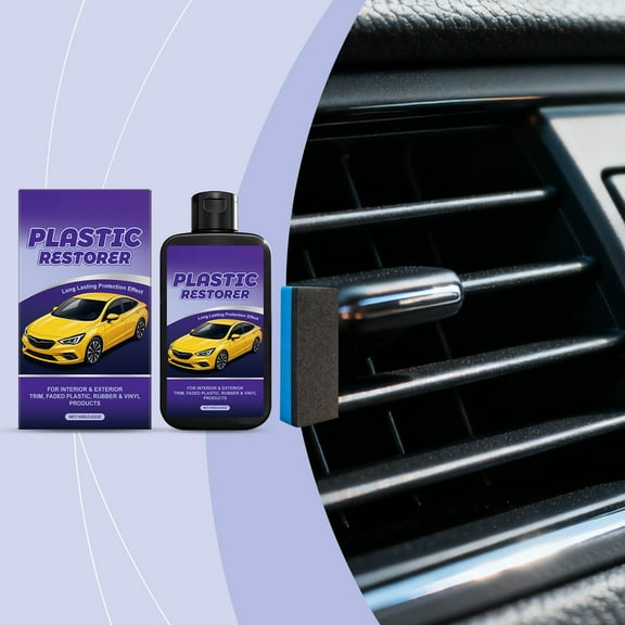 Automotive Plastic Restorer, Black Trim Restorer, UV Protectant Polish, Car Interior Exterior Cleaner, Plastic Vinyl Restorer, Shine Enhancer, Car Detailing Product