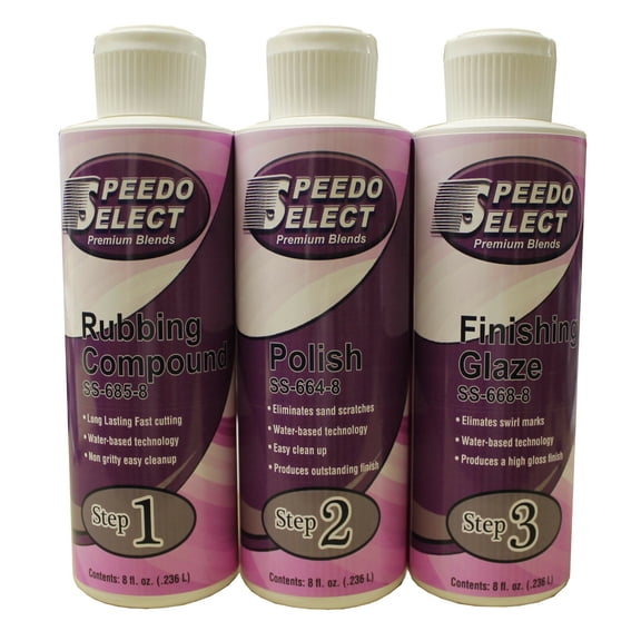 Automotive Polishing Kit, Super Gloss, SS-685-8, SS-664-8 & SS-668-8, 8 oz. Each