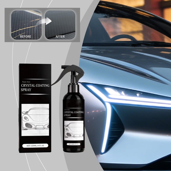 Automotive Protective Coating Spray 120ml, Plastic Parts Maintenance Shining Paint Long-Lasting Protection, Car Care for Exterior Interior Surfaces
