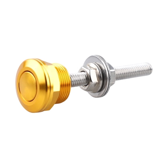 Automotive Push Button Quick Release Hood Latch Stainless Steel Threaded Rod 22mm Mini Hood Pin Lock for Racing Vehicles, Yellow