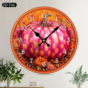 Automotive Racing Checkered Flag Round Wall Clock Start Your Engines Silent Decor