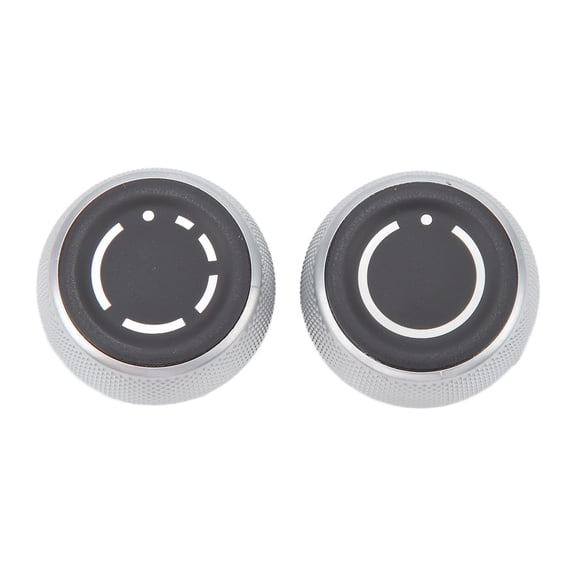 Automotive Radio Volume Control Knob Left Right Direct Replacement Multimedia Volume Caps for Center Console Dial Tuning, 2-Piece Set