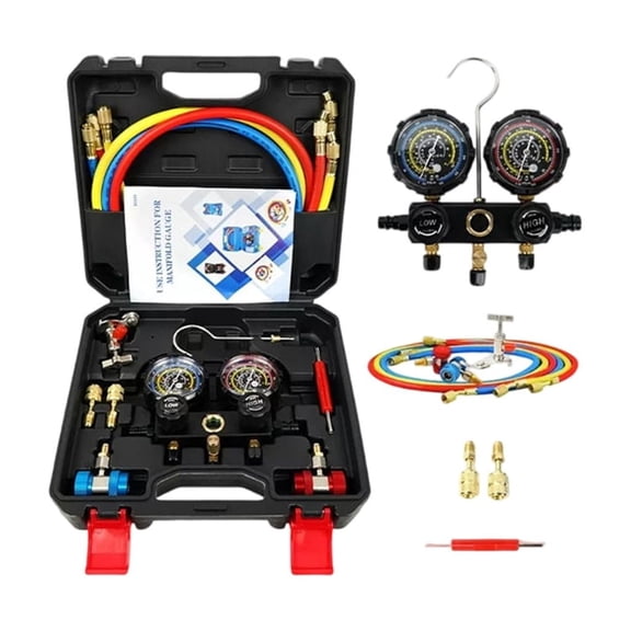 Automotive Recharges with Multiple Refrigerants Compatibility & High Accuracy Pressure Gauges for R22 R134 R404 R41
