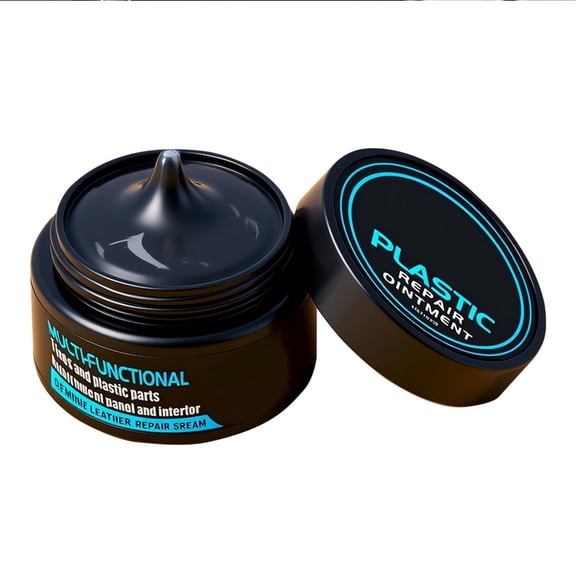 Automotive Refinishing Cream for Leather & Plastic, Interior Maintenance & Polishing Agent, Restores Shine & Protects from Aging, Easy Application, Non-Damaging Formula