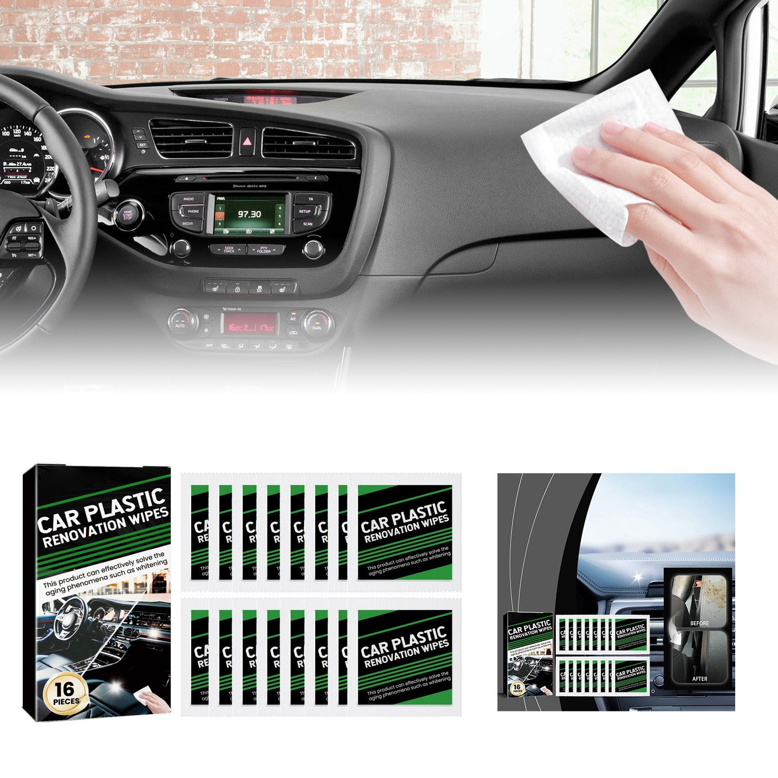 Automotive Refurbished Wipes For Cleaning And Refurbishing Car