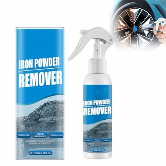 Automotive Rust Remover Spray 100ml – Iron Powder Remover for Cars, Safe & Fast Rust and Stain Cleaner, Polishing Spray for Metal Surfaces (1PCS)