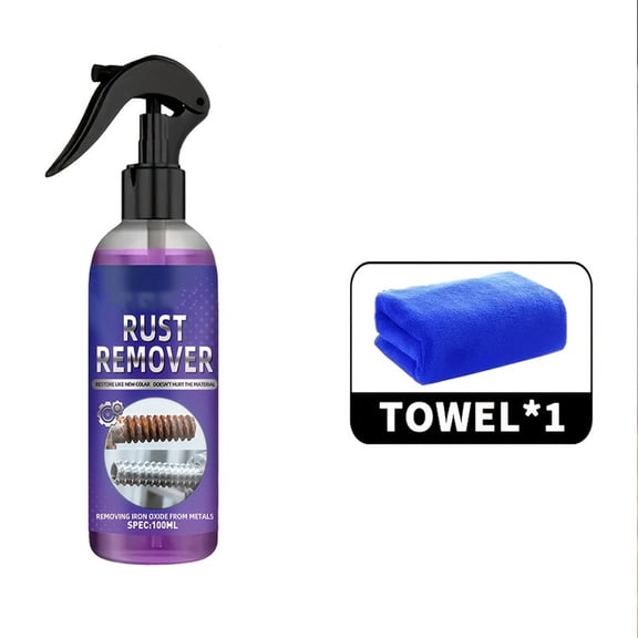 Automotive Rust Remover Spray 100ml, Metal Restoration for Wheels Bolts, Rust Dissolver for Chrome Parts and Metal Surfaces