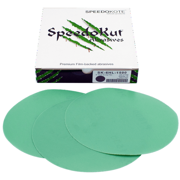 Automotive Sandpaper 1500 grit, Premium Film Backed Abrasive, 6 inch Hook & Loop Discs, 25 pack
