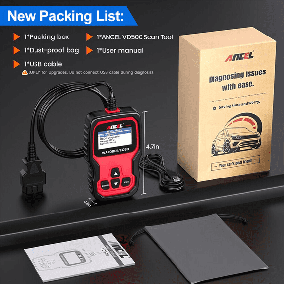 Automotive Scanner Airbag ABS EPB Oil Reset Full System Car Code Reader VD500 Diagnostic Tools For VAG VW Audi Skoda
