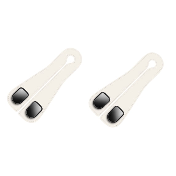 Automotive Seat Back Hooks,Leather Car Seat Hooks,Dual Headrest Organizer Hangers for Purses, Bags & Phones, 2 in 1 Car Headrest Hidden Hook White