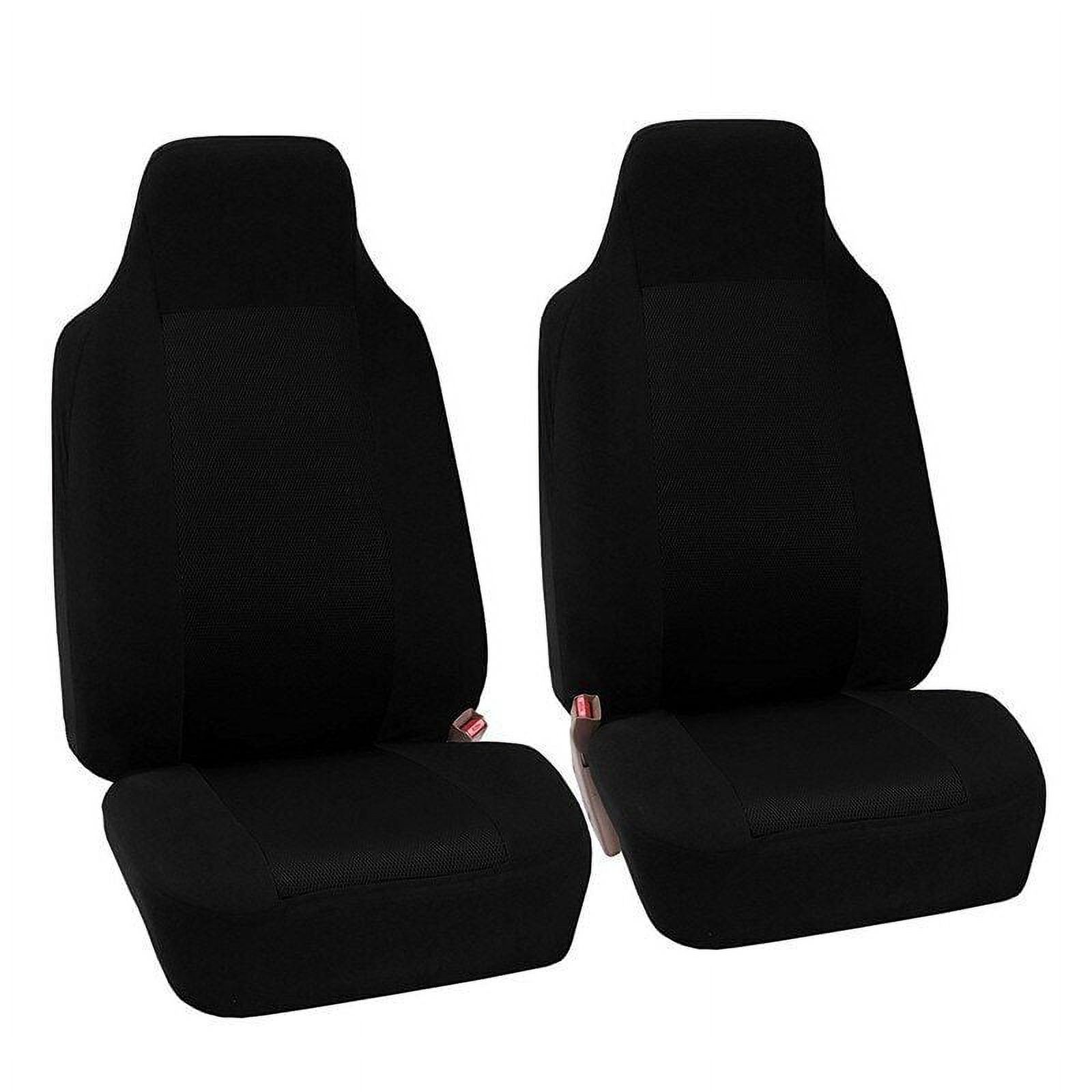 Automotive Seat Covers for Cars Trucks and SUVs (Set of 2) Black Seat