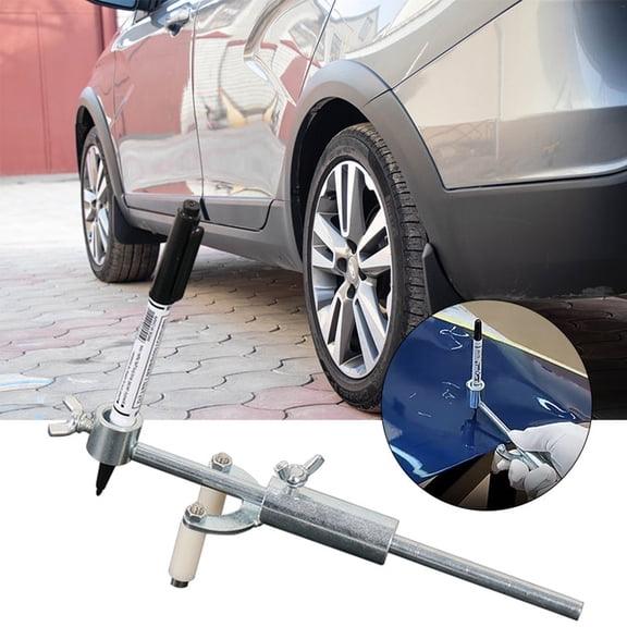 Automotive Sheet Metal Dent Repair Scriber Wheel Tool with Stainless Steel Roller, Aluminum Alloy Body Line Marker for Car Body Data Restoration and Paint Repair