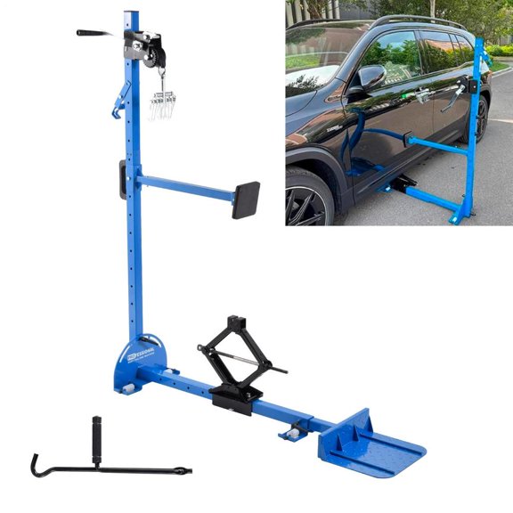 Automotive Sheet Metal Dent Repair Tool, 1322lbs Pulling Capacity Adjustable Dent Puller Kit for Auto Body Frame, Undercuts, and Panel Restoration(Blue)