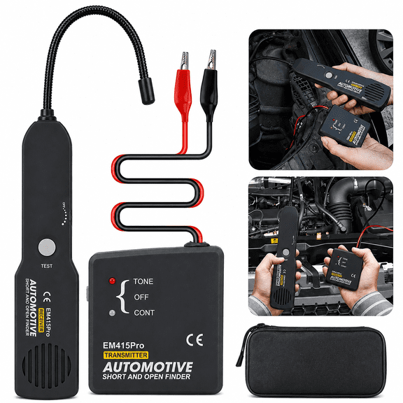 Automotive Short and Open Circuit Finder DC 6V-42V Car Wire Tracker Tester Tool Electrical Open Wire Detector Diagnostic Tool for Cars Trucks RV Boats With Probe And Carry Bag