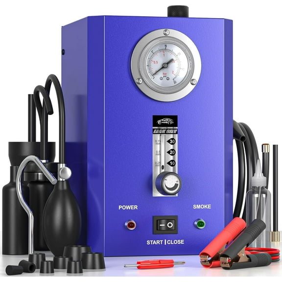Automotive Smoke Machine Leak Detector, EVAP Smoke Machine Leak Tester for All 12V DC Vehicles in Vacuum, Built-in Air Pump and Pressure Gauge, Flow Meter Dual Mode