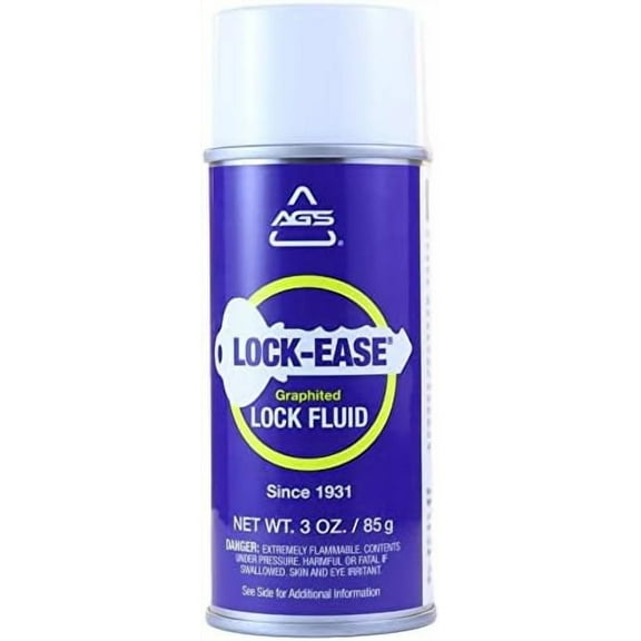 Automotive Solutions Lock-Ease Graphite Lock Lubricant 3oz Aerosol, Prevents Freezing, Reduces Friction, No Residue, Protects Against Wear & Rust$$Vehicle Parts & Accessories