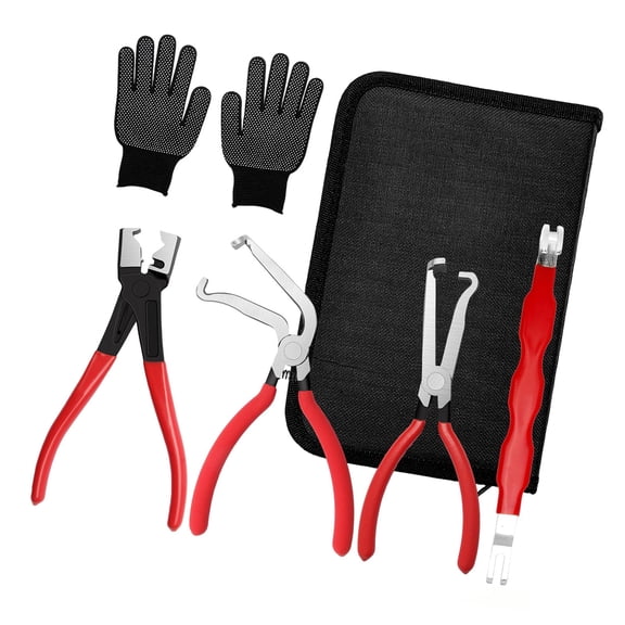 Automotive Specialists Electrical Disconnect Pliers Set Pack of 5 with Included Gloves for Efficient Connectors Separation and Maintenance