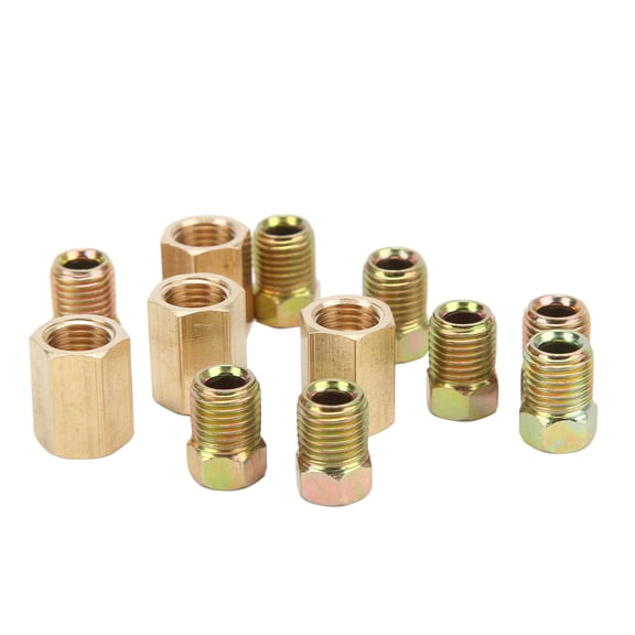 Automotive Specialty Parts Brake Line Fittings Kit, 12pcs Brake Tube Connector Replacement for for 3/16in Pipe