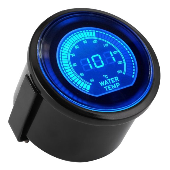 Automotive Specialty Parts Led Water Temperature Meter for EVO Series Gauge with Sensor 52mm/2in Universal Blue and Red LED Backlit
