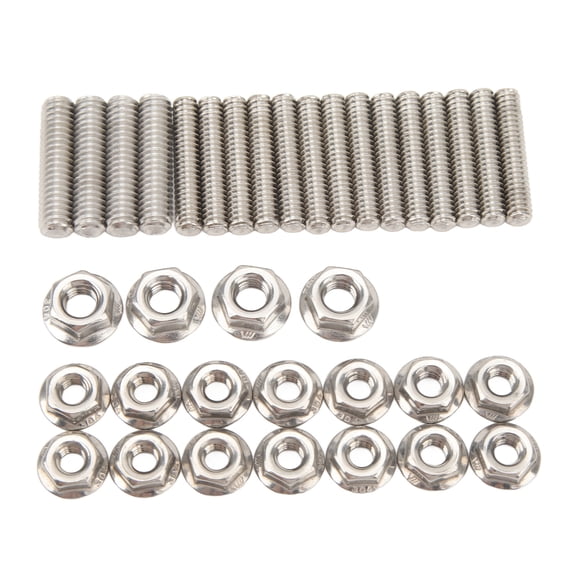 Automotive Specialty Parts Oil Pan Stud Bolts, 18 Pcs Engine Oil Pan Stud Kit for SBC 283 327